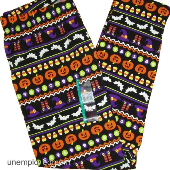Halloween Fair Isle Ankle Legging Long Pants - Picture 2 of 7
